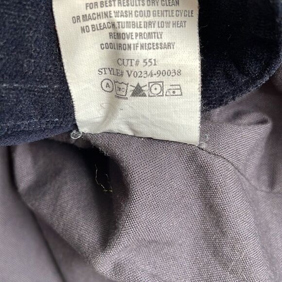 Vince. Navy Blue Velvet Blazer Size 4 100% Cotton - Picture 9 of 14